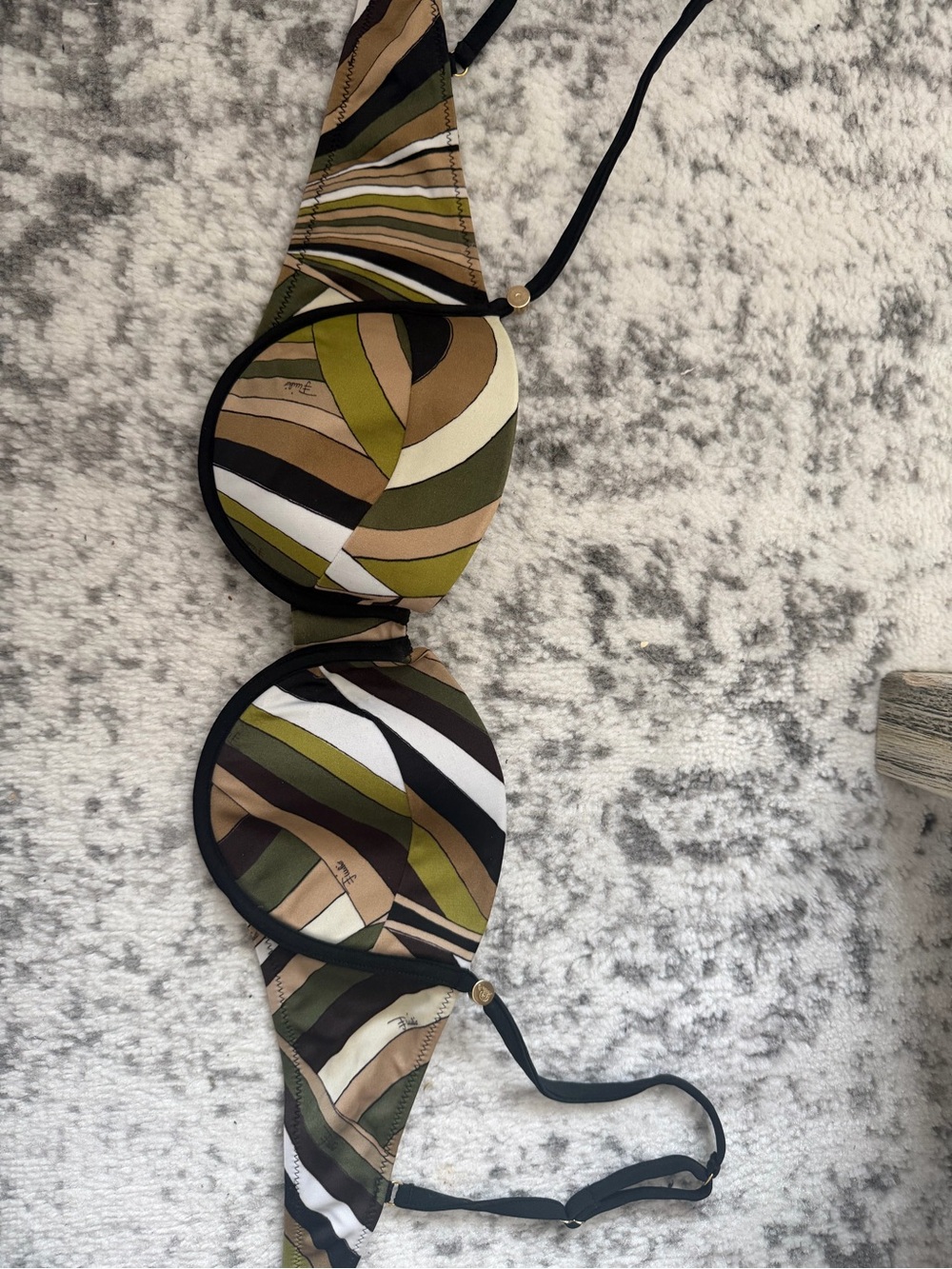 Striped Multi-Color Underwire Bikini Top
